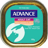 Advance Adult Cat Chicken & Tuna 100g 24/tray
