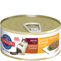 Hills Science Diet Feline Hairball Control Chicken Entrée 156g x 24