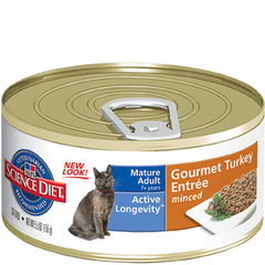 Hills Science Diet Feline Mature Gourmet Turkey Entrée 156g x 24