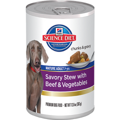 Hills Science Diet Savory Stew Mature Adult Beef & Vegetables 363g x 12