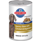 Hills Science Diet Savory Stew Mature Adult Chicken & Vegetables 363g x 12