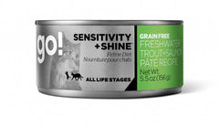 GO! & NOW S + S GRAIN FREE Freshwater Trout + Salmon CF 24 x 156g