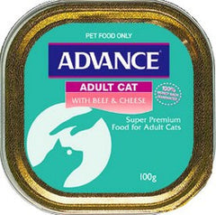 Advance Adult Cat Beef & Cheese 100g 24/tray