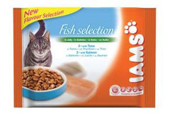Iams Select Bites Adult Fish 4pk (2 Tuna/2 Fish) 4 x 100g