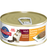 Hills Science Diet Feline Hairball Control Chicken Entrée 156g x 24