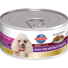 Hills Science Diet Savory Stew Adult Small & Toy Breed Beef & Vegetables 156g x 12